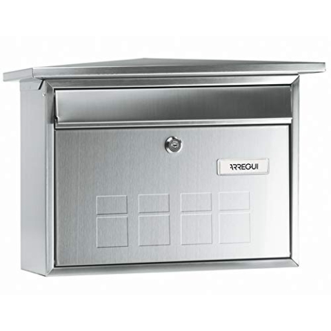 ARREGUI M105832 Deco E5707 Individueller Briefkasten aus rostfreiem Stahl, Größe M (DIN A4 und Zeitschriften), Edelstahl, 27.5 x 41 x 10 cm