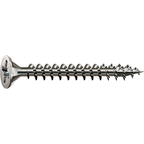 SPAX Universalschraube aus Edelstahl rostfrei A2, 6,0 x 40 mm, 200 Stück, Kreuzschlitz Z3, Senkkopf, Vollgewinde, 4CUT, 1087000600403