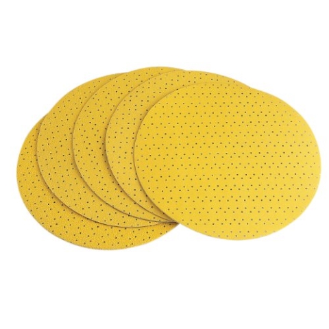 Flex Klett-Schleifpapier rund (Schleifpapier perforiert) D225 PF-P60 VE25-260.233, Gelb, 60 Grit Pack 25