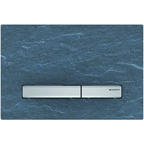 Geberit 115788JM2 Betätigungsplatte, Chrom/Schiefer Mustang