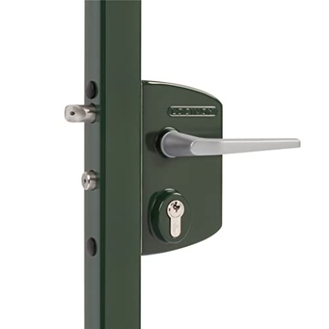 LOCINOX Schloss für Drehtor LAKQ40-60 U2, RAL 6009 - tannengrün, Industrieschloss, Hoftor, Flügeltor, Flügeltorschloss