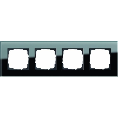 Gira 021405 Abdeckrahmen 4-Fach Esprit Glas, schwarz