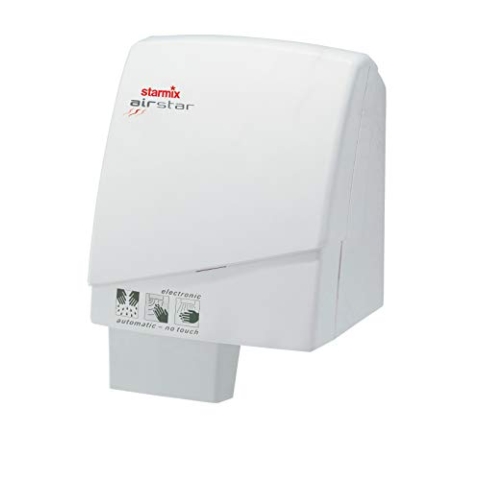 Starmix Händetrockner T70E für Wandmontage, Automatischer Händetrockner mit UVC Licht & schlagfestem ABS Gehäuse, Handtrockner elektrisch mit Sensor-Abschaltung - 26 Sekunden Trocknungszeit | 1400W