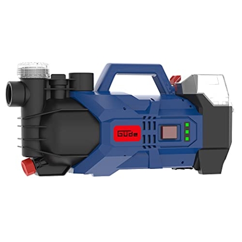 Güde 58565 Akku Gartenpumpe GP 18-0 (18 V, 2400 l/h, IG 1", max. Förderhöhe 20 m, integrierter Wasserfilter)