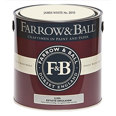 Farrow & Ball Estate Emulsion Farbe 2.5 Liter James White 2010 Matt