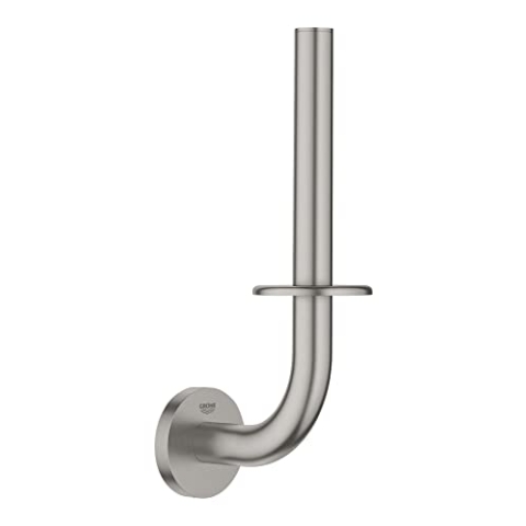 GROHE Start - Reservepapierhalter (Material: Metall, Wandmonatge, verdeckte Befestigung, zum Kleben oder Bohren), supersteel, 41186DC0