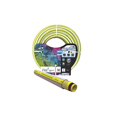 FITT NTS Yellow 1" (25mm) 50m - Robuster und Flexibler Gartenschlauch in gelber Farbe für eine Intensive Nutzung, mit exklusiven Technologien