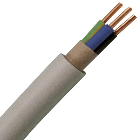 Kopp 153125003 Mantel-Leitung NYM-J, 3 x 2.5 mm², 25 m, grau