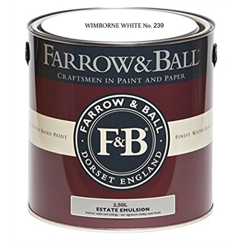 Farrow & Ball Estate Emulsion Farbe 2.5 Liter Wimborne White 239 Matt