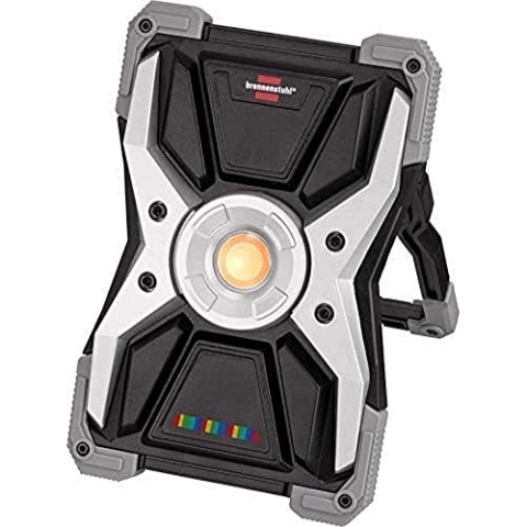 Brennenstuhl Akku LED Arbeitsstrahler RUFUS 15CRI 96 (2700lm, IP65, wählbare Lichtfarbe, Baustrahler mit Powerbank-Funktion, inkl. Ladekabel)