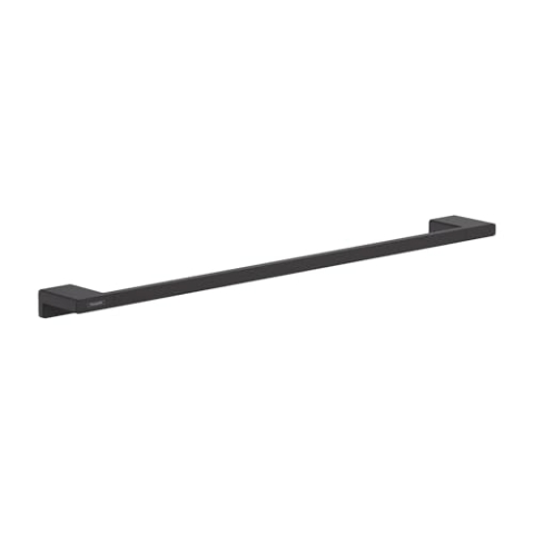 hansgrohe AddStoris - Badetuchhalter, Handtuchhalter für Wandmontage, verdeckte Befestigung, Badezimmer Zubehör, Mattschwarz, 41747670