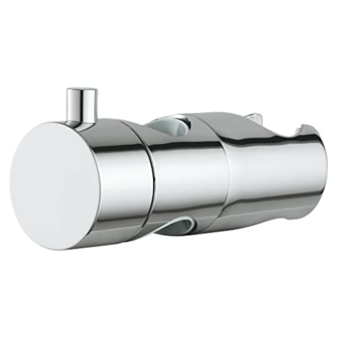 GROHE, Duschkopfhalterung für Duschstangen (Einstellung des Brausekopfes auf korrekte Höhe & Winkel, 25mm Durchmesser, für alle Standard Brausestangen geeignet, langlebig), chrom, 48177000