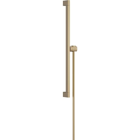 hansgrohe Brausestange Unica E Puro, Duschstange 65cm mit Brauseschlauch Isiflex 160cm und Easy Slide Duschkopfalterung, Brushed Bronze