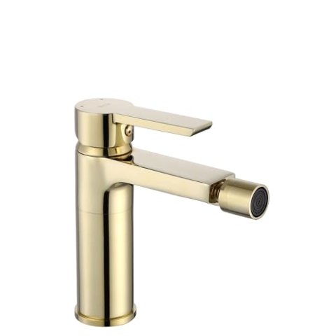 Rea ARGUS GOLD Bidetarmatur, Messing-Einhebelmischer für WC, WC, Badezimmer (Gold)