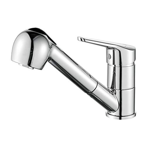 Ibergrif M14550, Wasserhahn Küche Ausziehbar, 360 ° Drehbare- Küchenarmatur mit Brause, Mischbatterie, Spültischarmatur, Küchenspüle mit 2 Strahlarten Geschirrbrause, Chrom, Silber