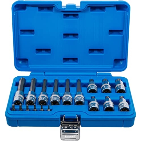 BGS 5173 | Bit-Einsatz-Satz | Antrieb Innenvierkant 6,3 mm (1/4") / 12,5 mm (1/2") | T-Profil (für Torx) | 18-tlg.