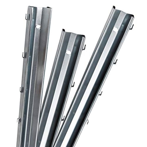 Aquagart Z-Profil Zaunpfosten 2,50 m verzinkt Metallzaunpfosten aus Bandstahl 1,25mm stark I hochwertige Zaunpfähle für Wildzaun Weidezaun Drahtzaun Knotengeflecht (60)