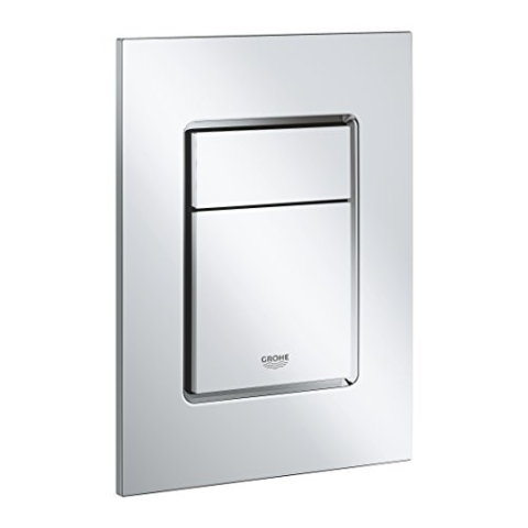 GROHE Skate Cosmopolitan S | WC- Betätigungsplatte für Rapid SL | S-Size, 130 x 172 mm, 2-Mengen- und Start und Stopp-Betätigung, Chrom | 37535000