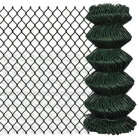 vidaXL Maschendraht Zaun 0,8x15 m Grün Maschinengeflecht Drahtzaun Gartenzaun
