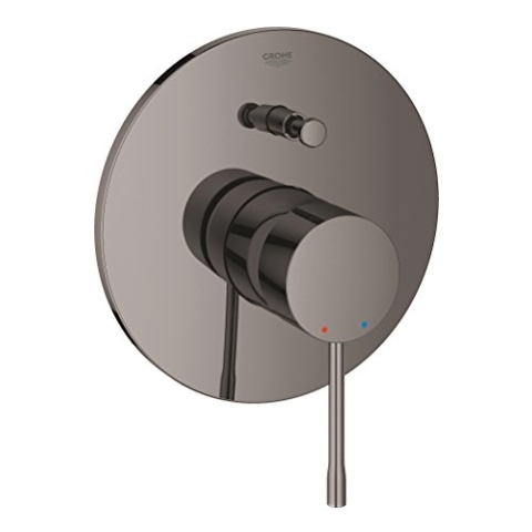 GROHE Essence, Badewannenarmatur für 2 Verbraucher (Wasserhahn für die Badewanne, automatische Umstellung: Wanne/Brause, Einhebel-Mischbatterie mit langlebiger Oberfläche), chrom, 19285A01