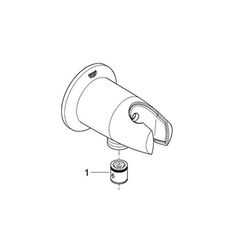 GROHE Movario - Wandanschlussbogen (mit Brausehalter, eigensicher gegen Rückfließen), chrom, 28406000