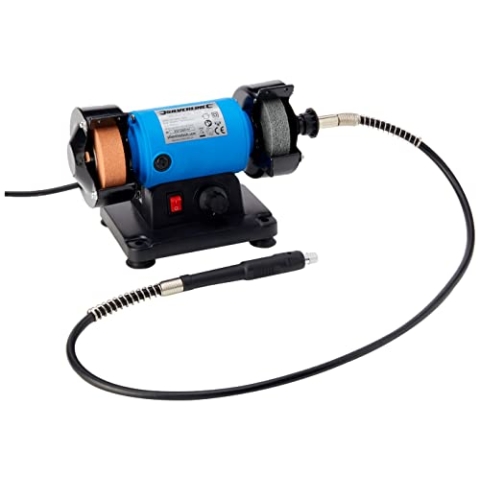 Silverline 268953 Mini-Heimwerker-Doppelschleifmaschine mit biegsamer Welle, 120 W, 75 mm 75 mm