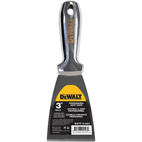 DEWALT 7,6 cm Fugenmesser aus Edelstahl | Einteilige Premium Polierte Metall-Kittklinge | 2-403
