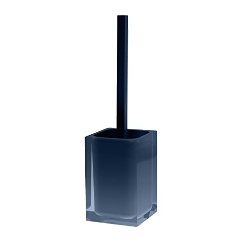 GEDY | Auckland WC-Bürste aus transparentem Harz, Farbe Petrolblau, Maße: 37,5 x 9,8 x 9,8 cm und Gewicht 0,86 kg