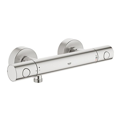Grohe Grohtherm 1000 Cosmopolitan, Brause - Thermostat-Brausebatterie, DN 15, 34065DC2 Supersteel Ohne Brausegarnitur