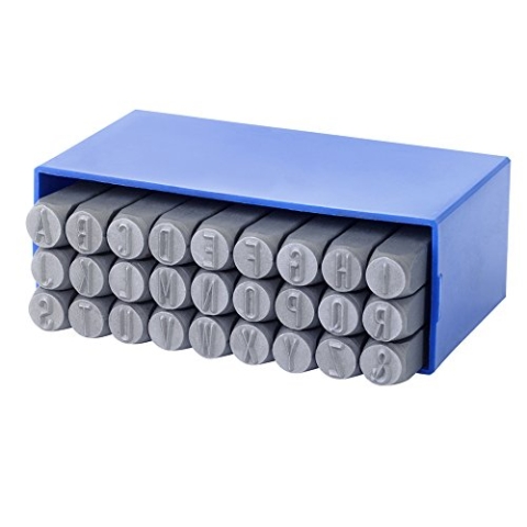 GRAVUREM-SR Standard-rund Schlagbuchstaben, Schlagstempel, Prägestempel, Einschlagbuchstaben - Buchstaben A-Z,& / 10mm