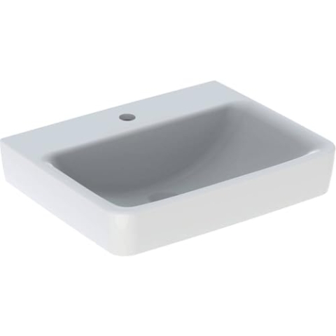 Geberit Renova Plan, Waschtisch, 55x44 cm, 1 Hahnloch, ohne Überlauf, 501633, 501.633.00.1, Farbe: weiß matt
