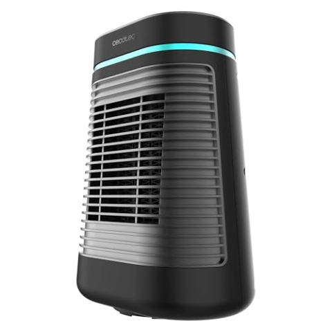 Cecotec Keramik-Tischheizgerät ReadyWarm 1550 Max Ceramic Rotate Black, 1500W, Manuelle Oszillation, Einstellbarer Thermostat, 3 Modi, Schwarz, Dreifaches Sicherheitssystem, Geräuschlos