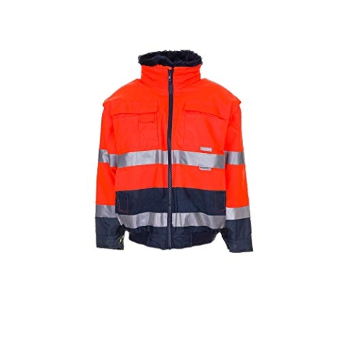 Planam Größe XXXL Herren Warn-/Wetterschutz Comfortjacke 2-farbig orange marine Modell 2046