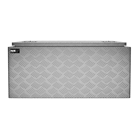 MSW Alubox abschließbar Werkzeugkasten ATB-910 Deichselbox 119 L Transportbox Metallbox mit Deckel Riffelblech 91 x 44,5 x 43 cm Aluminiumbox
