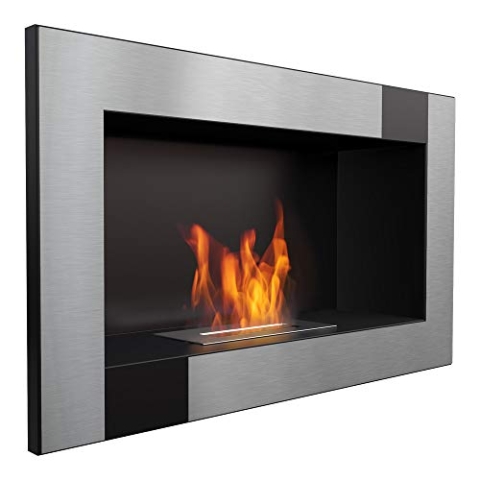 KRATKI Biokamin Dekorativ-Wandkamin Golf schwarz Qube 374mm x 648mm TÜV - Rheinland geprüft