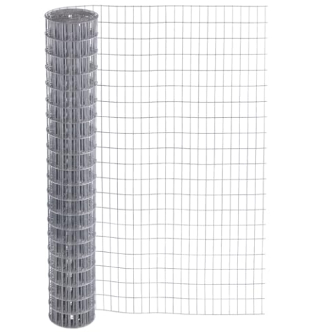 Garmix Marderzaun Verzinkt Maschendraht 4-Eck Drahtgitter 25x50mm (50cm x 25m, 2,1mm)