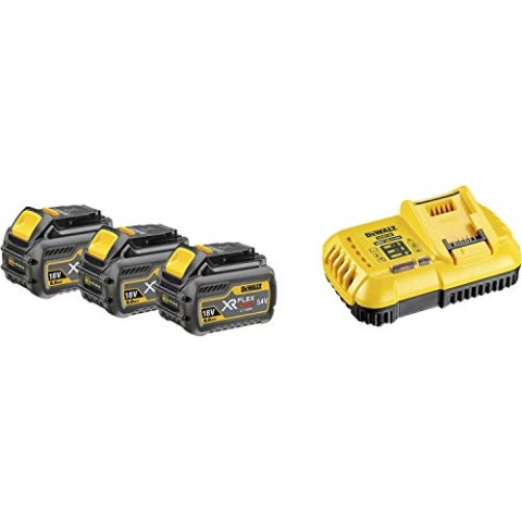 Dewalt Akku-Starterkit DCB118T3 18 Volt/54 Volt 3 Stück 6Ah Akkus und Ladegerät
