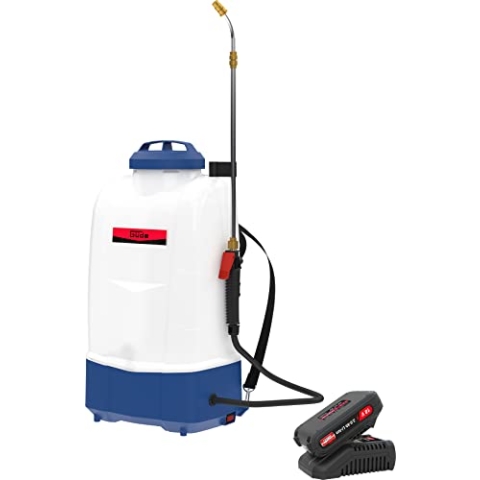 Güde Akku Rückensprühgerät SG 18-201-23 R (18 V, 15 l Tank, Teleskop Spritzlanze 600-1000 mm aus Aluminium, Tragegurt, einstellbare Messingdüse für Punktstrahl/Sprühnebel, inkl. Akku & Ladegerät)