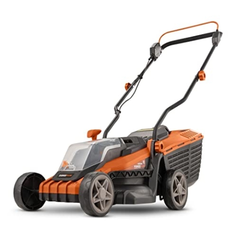 Powerplus Dual Power Akku-Rasenmäher POWDPG75561-20 V, 340 mm Ø Rasenmäher, ohne Batterie und Ladegerät, mit Grasaufnahme und Heckauswurf