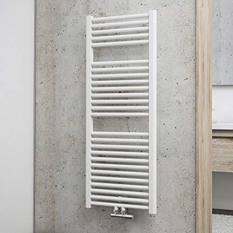 Schulte Badheizkörper München, 121 x 50 cm, 678 Watt, Mittelanschluss, alpinweiß, Design-Heizkörper, EP12050-M 04