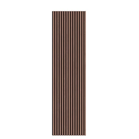 hibitaro Holz Lamelle mit Akustik Effekt | 605 x 2400 x 22 mm | 6 Farben | Wand- und Deckenmontage möglich (Walnut)