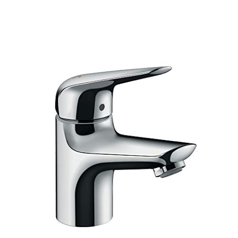 hansgrohe Wasserhahn Novus wassersparende Armatur, Standventil für Kaltwasser, Auslauf Höhe 70mm mit Zugstangen Ablauf, ohne Ablaufgarnitur, Chrom