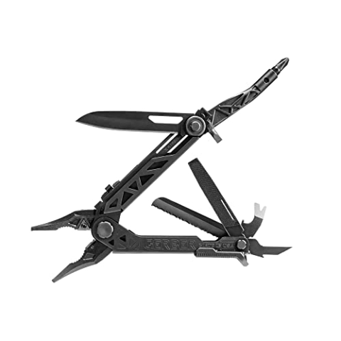 Gerber Multi-Tool mit Gürtel-Clip, Center-Drive, Einhandöffnung, 14 Funktionen und Nylon-Scheide (Molle kompatibel), Schwarz, 30-001425