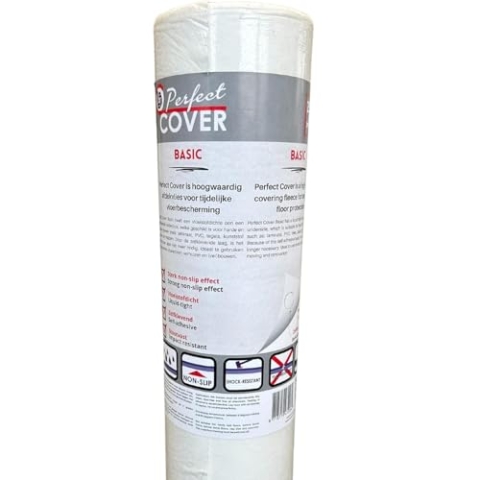 Perfect Cover Super Abdeckvlies – Extra starke Malerfolie & selbstklebendes Abdeckvlies flüssigkeitsdicht – Malervlies für Renovierung, Bau & Bodenschutz – recycelbar (1m x 25m)