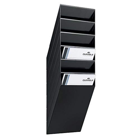 DURABLE | Wandprospektspender | Hochformat | 6 x DIN A4 | VE 2 Stk | schwarz