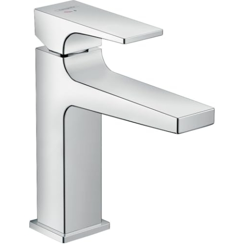 hansgrohe Wasserhahn Metropol CoolStart (Armatur mit Auslauf Höhe 110 mm und Push-Open Ablaufgarnitur) Chrom
