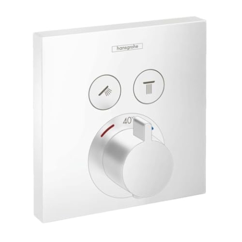 hansgrohe Unterputz Theromstat Shower Select, für 2 Funktionen, Mattweiß