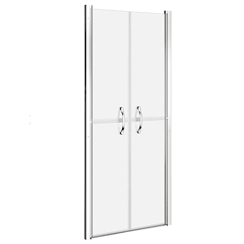 vidaXL Duschtür Nischentür Pendeltür Schwenktür Duschabtrennung Dusche Duschwand Duschkabine Glastür Badezimmer Alurahmen Matt ESG 81x190cm
