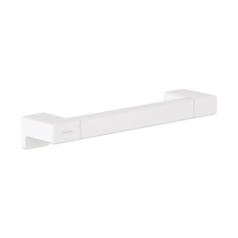 hansgrohe AddStoris - Haltegriff Dusche, Haltestange Bad, für Wandmontage, verdeckte Befestigung, Badezimmer Zubehör, Mattweiß, 41744700