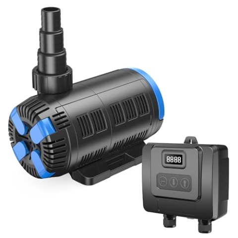 BluGarda BluFlow 15.000 - Regelbare Teichpumpe - 7.500-15.000 Liter/Stunde, 37-180 Watt - Filterpumpe & Bachlaufpumpe - Ideal für Gartenteich, Fischteich, Springbrunnen & Wasserfall